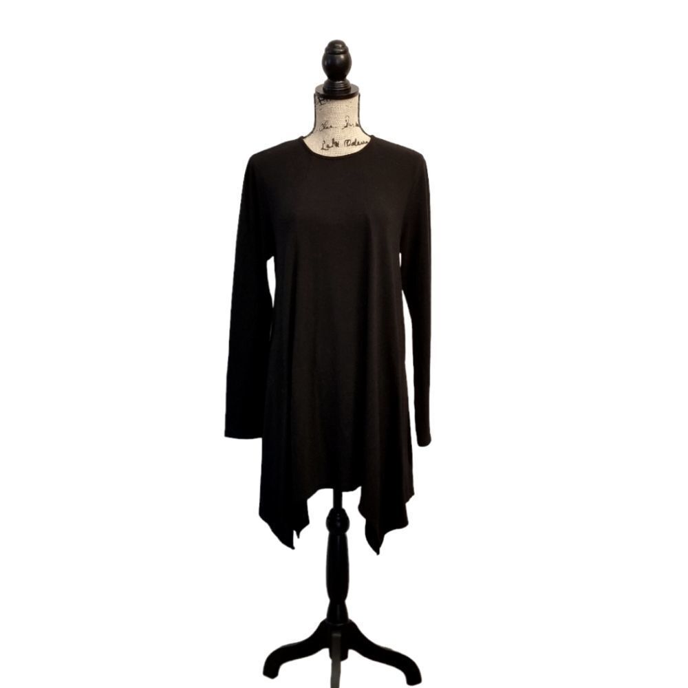 She + Sky Black Trapeze Long Sleeve Dress Size Large 1 0249